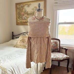 tan off shoulder sweater